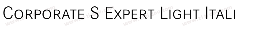 Corporate S Expert Light Italic OsF字体转换